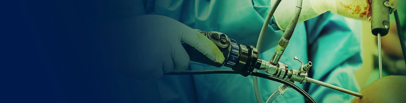Doctor handling an endoscope